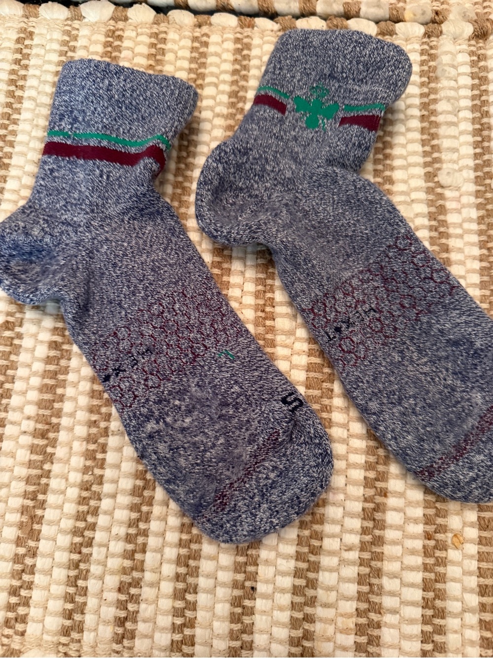 Bombas Gray Merino Wool Blend Hex-Tec Quarter Socks